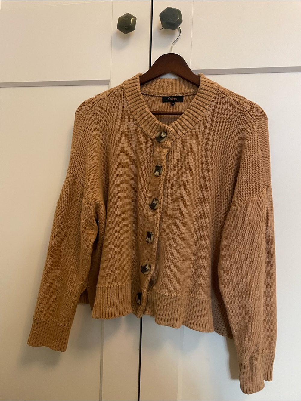 Quince Camel Brown Button-Front Cardigan Sweater - Picture 2 of 2